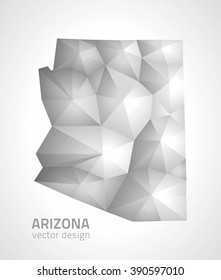Arizona gray and silver map, America