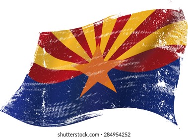 Arizona grunge flag. A flag of Arizona with a grunge texture