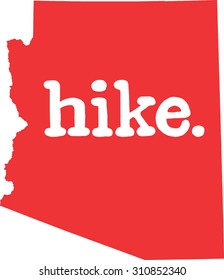 Arizona hike state vector sign