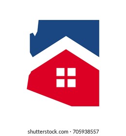 arizona and home symbol vector logo