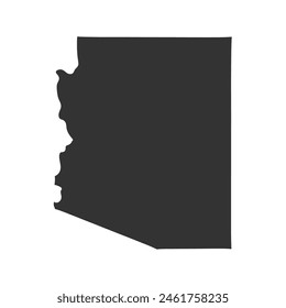 Arizona Icon Silhouette Illustration. State Map Vector Graphic Pictogram Symbol Clip Art. Doodle Sketch Black Sign.