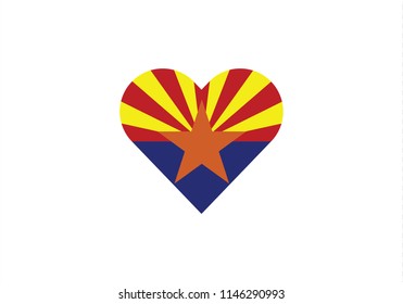 Arizona love heart shape american state usa 