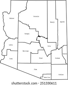 1,631 County maps arizona Images, Stock Photos & Vectors | Shutterstock