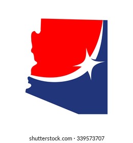 arizona map for dental clinic logo vector. 