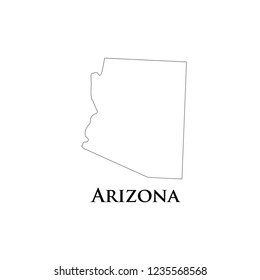 Arizona map icon vector illustration.