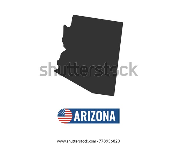 Arizona Map Isolated On White Background Stock Vector (Royalty Free ...