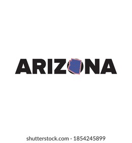 Mapa de Arizona vector de logotipo en fondo blanco