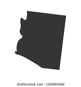 Arizona map. Simple black map. Vector eps 08. State of US America Maps.