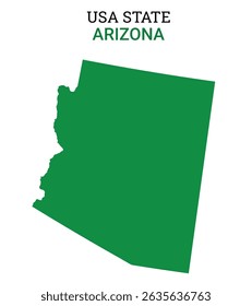 Arizona map of USA state. Arizona map vector illustration. Arizona vector map on white background.