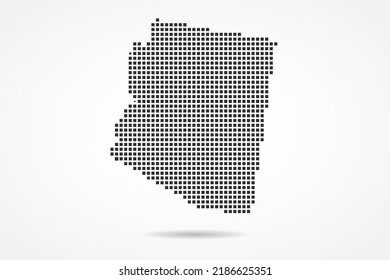 Arizona Map - USA, United States of America Map vector template with Black pixel, grid, grunge, halftone style isolated on white background for education, design, banner - Vector illustration eps 10