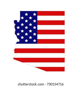 Arizona map, vector illustration isolated on white background