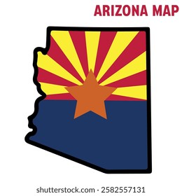 Arizona map vector illustration on white Background