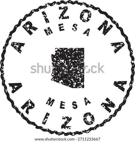 Arizona Mesa Round Seal Map Design