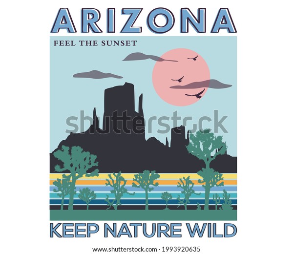 Arizona Modern Art Graphic Print Keep Stock Vector (royalty Free 