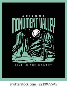 Arizona Monument Vallery, Emblem, Logo, background vector, America, tourism, nature, mountain, retro, outdoor, landscape, travel