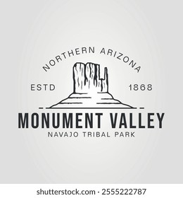 arizona or monument valley national park logo vector illustration design