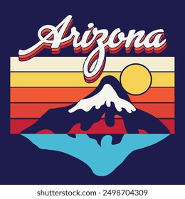 ARIZONA MOUNTAIN, SLOGAN PRINT VECTOR