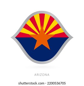 Arizona national team flag in style for international basketball competitions. Vector sign.