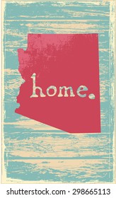 Arizona nostalgic rustic vintage state vector sign