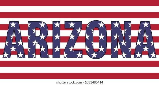 Arizona on USA flag