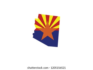 Arizona outline map state shape USA america borders