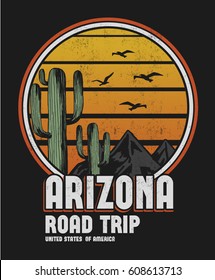 Arizona print design for t-shirt and other uses