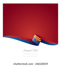 Arizona ribbon flag vector