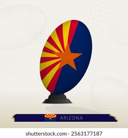 Arizona Rugby Ball on Rugby Kicking Tees with Modern Design. Illustration perfect for sports, national pride, and rugby-related projects.