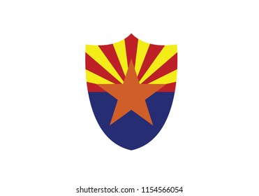 Arizona Shield National Flag Country Symbol Stock Vector (Royalty Free ...