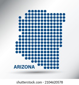 Arizona State Abstract Dotted Map. Vector illustration.