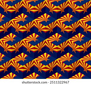padrão da caixa da bandeira do estado do arizona. ilustração vetorial	