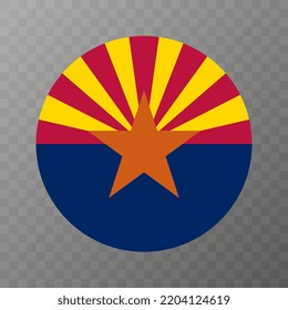 Arizona state flag. Vector illustration.