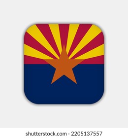Arizona state flag. Vector illustration.
