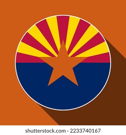 Arizona state flag. Vector illustration.