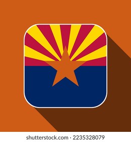 Arizona state flag. Vector illustration.