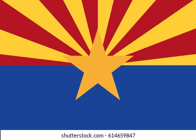 Arizona State Flag. Vector Illustration.