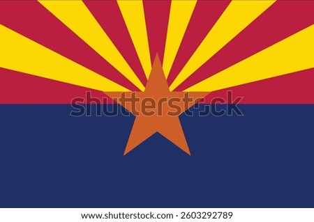 Arizona state flag vector illustration.