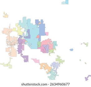 Limites da Cidade Incorporada do Estado do Arizona para Phoenix e cidades adjacentes