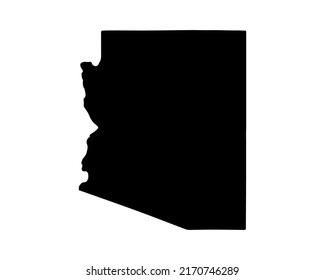 Arizona state map. US state map. Arizona outline symbol. Vector illustration