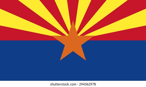 Arizona state national flag. Vector EPS8