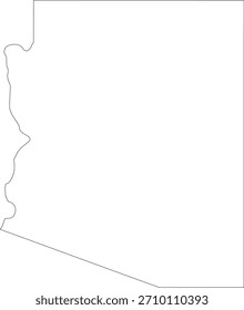 Arizona State Outline Einfache Vektorkarte Minimalist