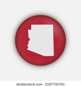 Arizona state red circle map.