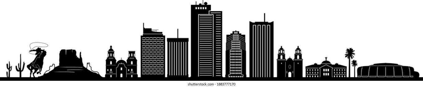 ARIZONA State SKYLINE City Silhouette
