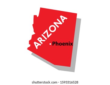 Arizona state vector design isolated on white