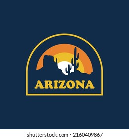 Arizona sun vintage logo vector concept, icon, element, and template for company