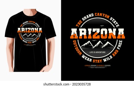 ARIZONA typography graphic t shirt design vectors
