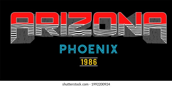 arizona urban city t shirt design graphic vector 