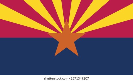 Arizona US State Flag Vector Illustration