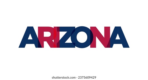 Arizona, USA typography slogan design. America logo with graphic city lettering for print and web products.