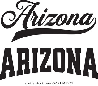 Arizona USA Ilustración vectorial de texto de palabras